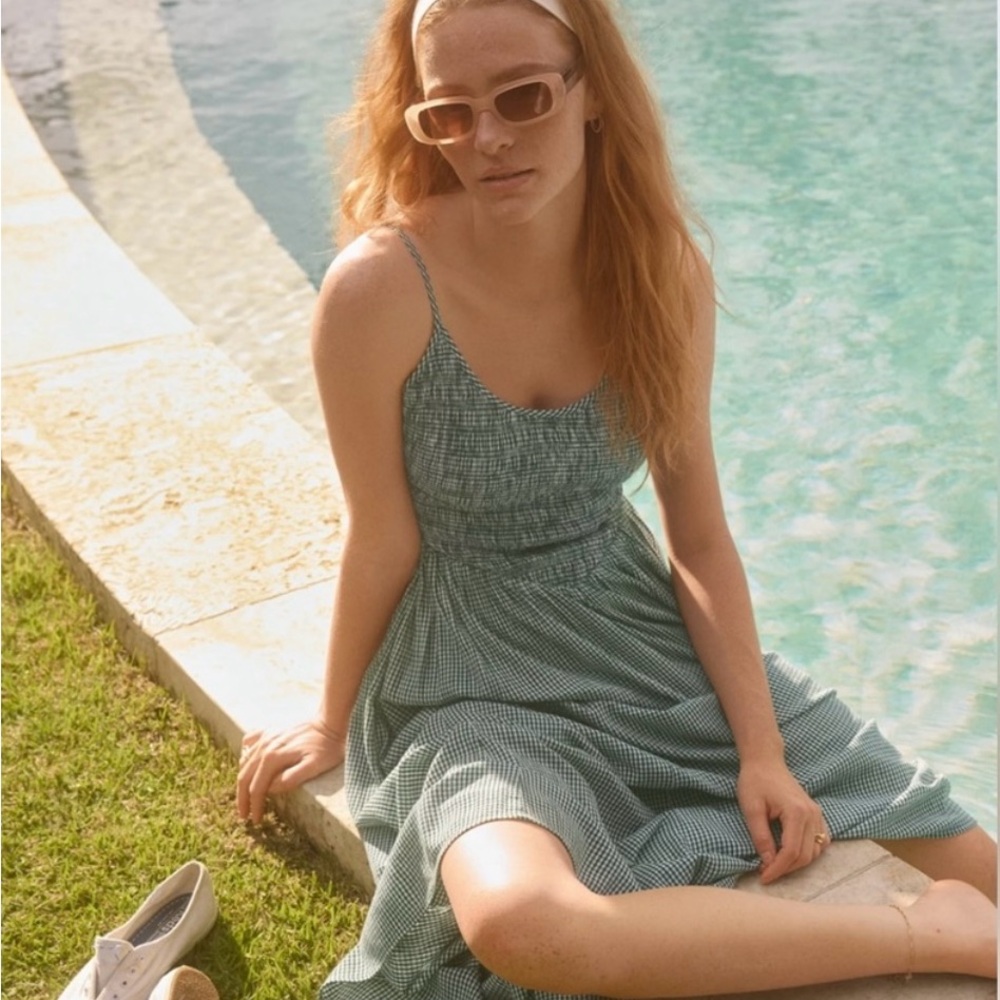 Aerie at the barre midi Gingham Sundress